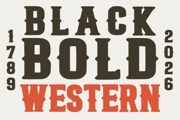Black Bold Western Font: A Rugged Revival for Modern Design