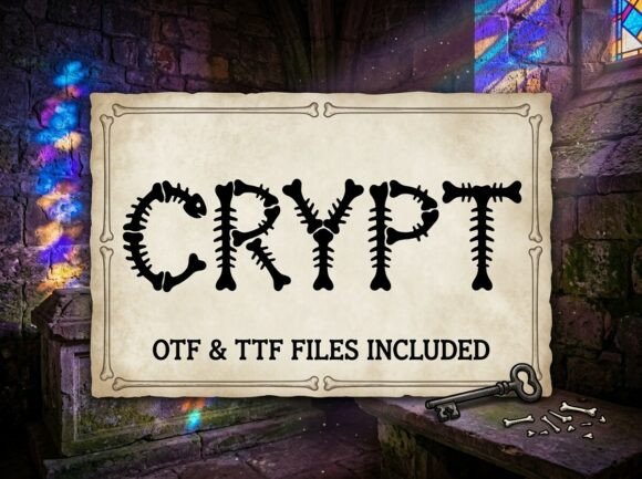 Crypt: The Anatomical Display Font for Macabre Design
