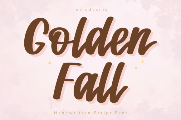 Golden Fall: A Warm Handwritten Font for Creative Projects