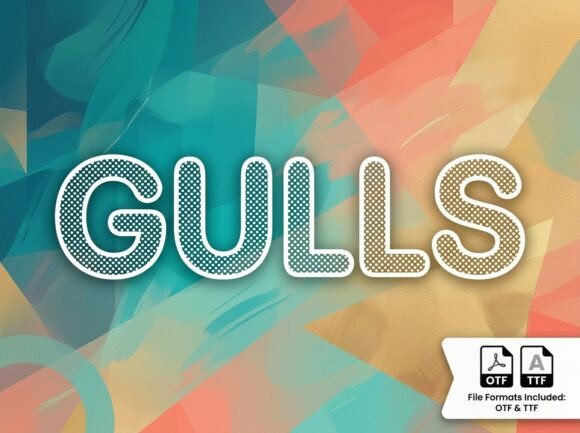 Gulls: A Retro-and-Radiant Display Typeface