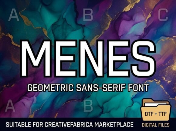 Menes: A Decorative Display Font for Bold Visual Statements