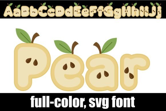 Pear: A Whimsical SVG Font for Harvest Charm