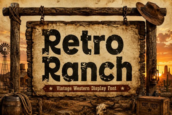 Retro Ranch: The Audacious Vintage Display Font