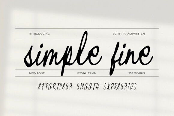 Simple Fine: A Script Font for Modern, Expressive Designs