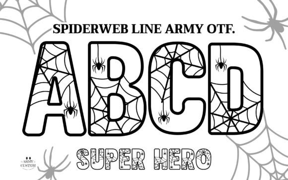 Spiderweb Line Army: The Bold Display Typeface